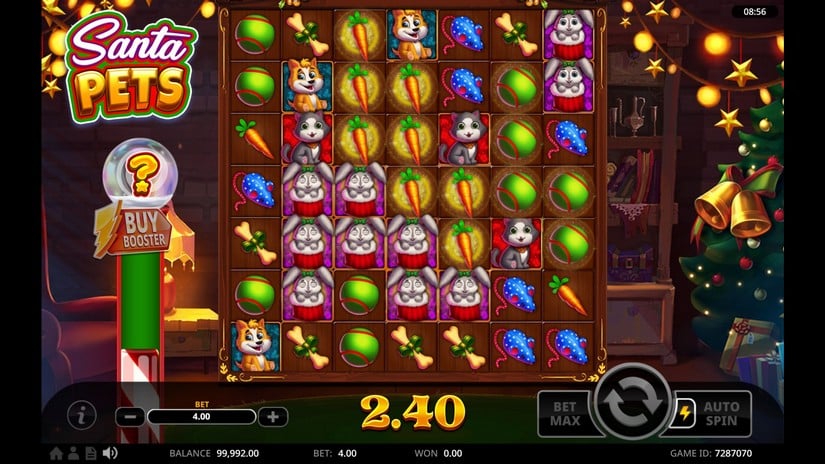 Santa Pets slot screen 2