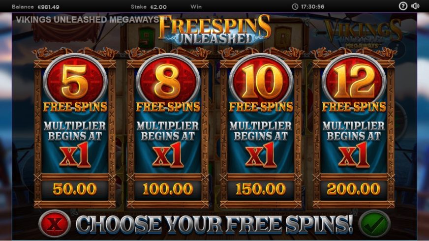 Vikings Unleashed Megaways slot screen 2
