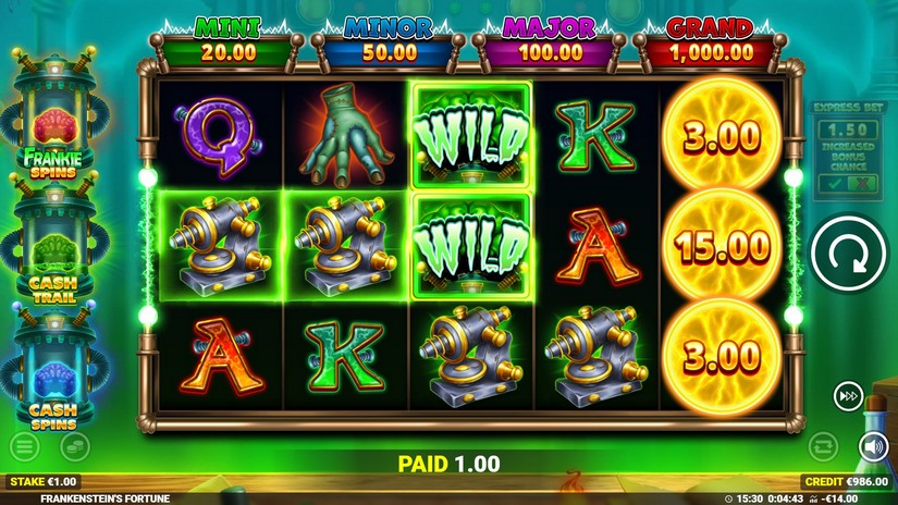 Frankenstein’s Fortune slot screen 2