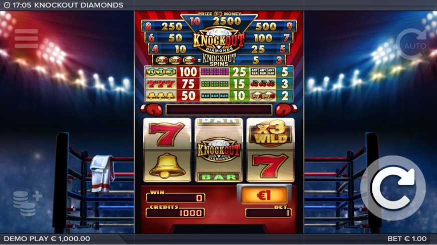 Knockout Diamonds slot screen 1