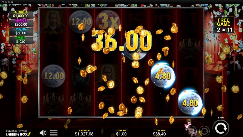 Raven’s Reveal slot screen 7