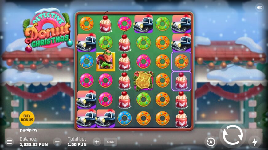 Detective Donut Christmas slot screen 1