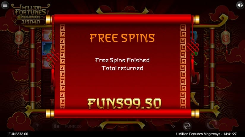 1 Million Fortunes Megaways slot screen 6