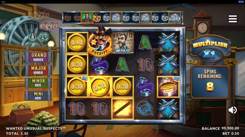 Wanted Unusual Suspects slot screen 5