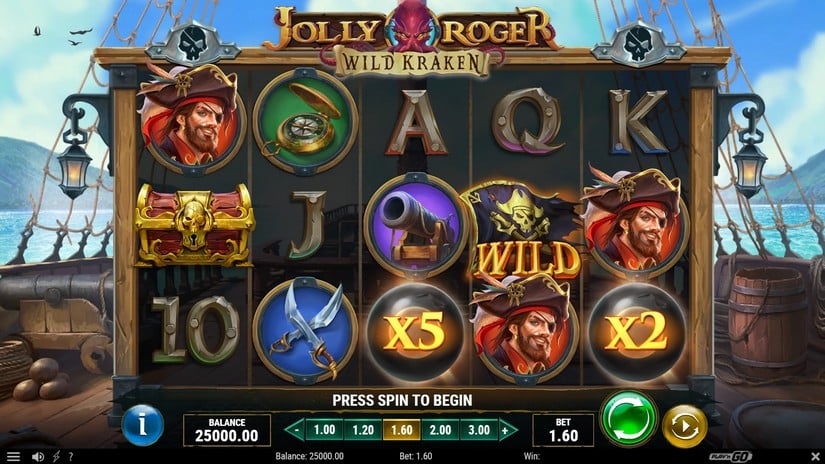 Jolly Roger Wild Kraken slot screen 1