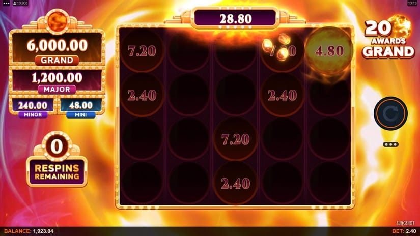 Links of Fire slot screen 5