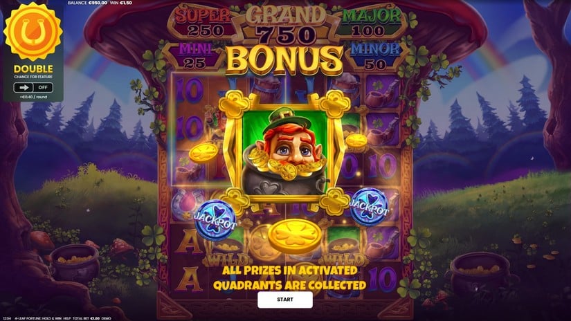 4-Leaf Fortune: Hold & Win slot screen 2