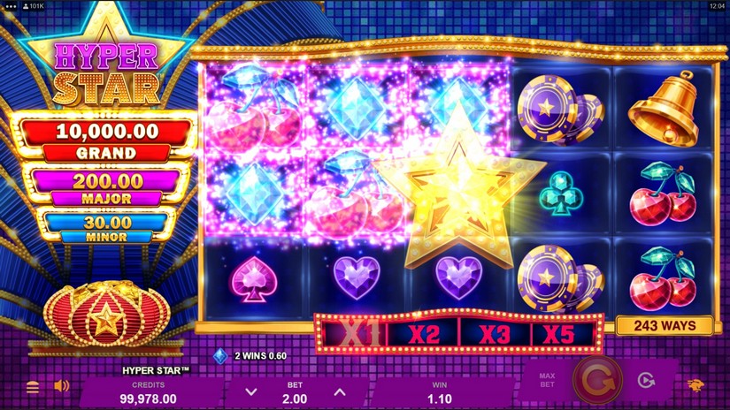 Hyper Star slot screen 2
