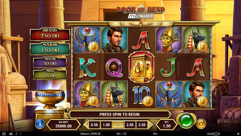Book of Dead GO Collect slot screen 1