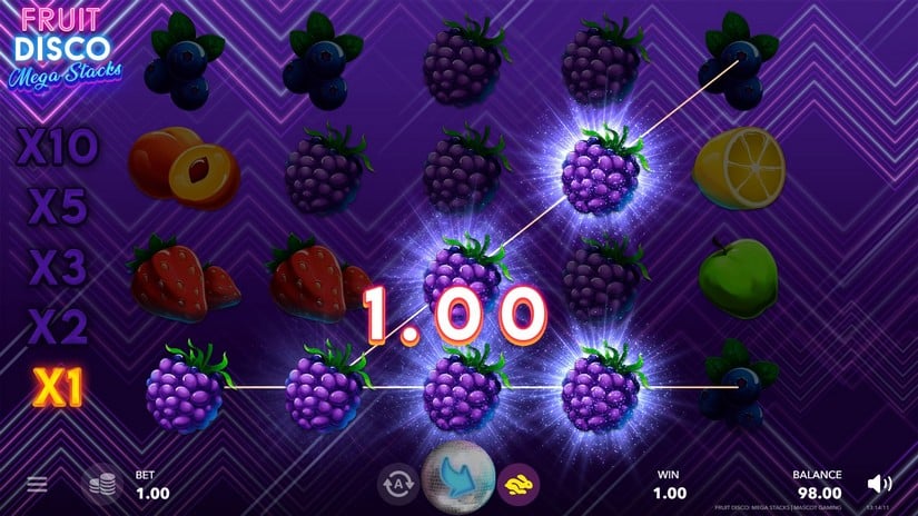 Fruit Disco: Megastacks slot screen 2