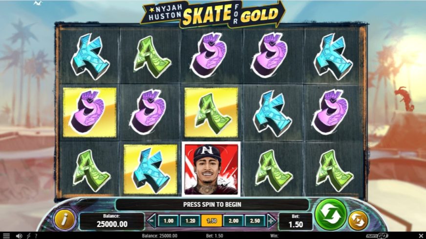 Nyjah Huston – Skate for Gold slot screen 1