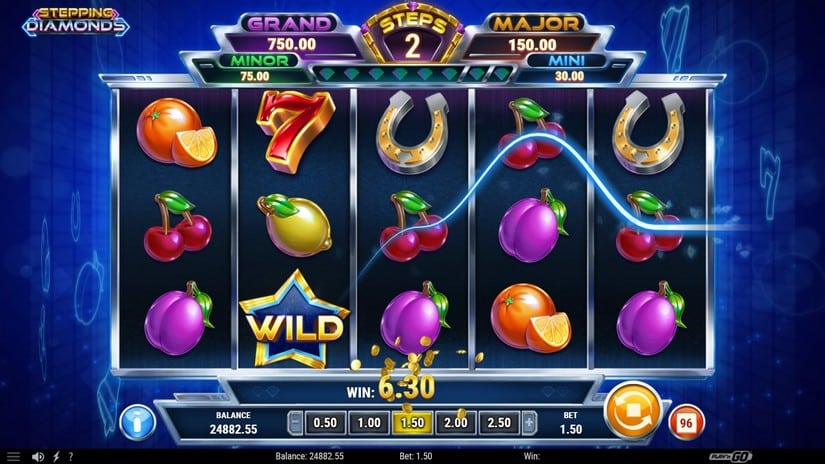 Stepping Diamonds slot screen 4