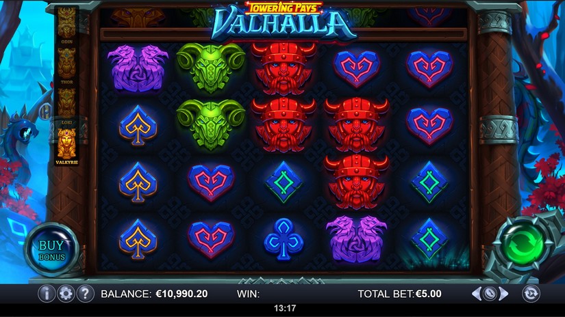 Towering Pays Valhalla slot screen 2