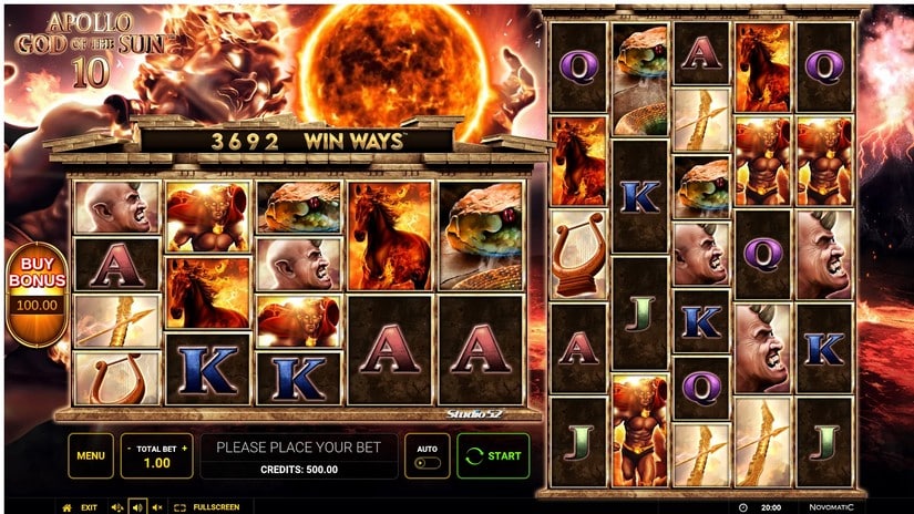 Apollo God of the Sun 10 slot screen 1
