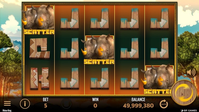 Rhino King slot screen 2