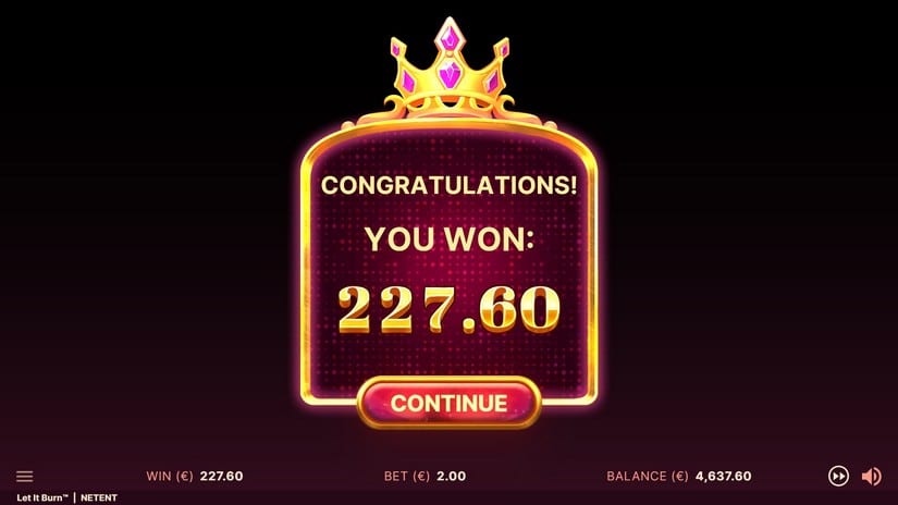 Let It Burn slot screen 6