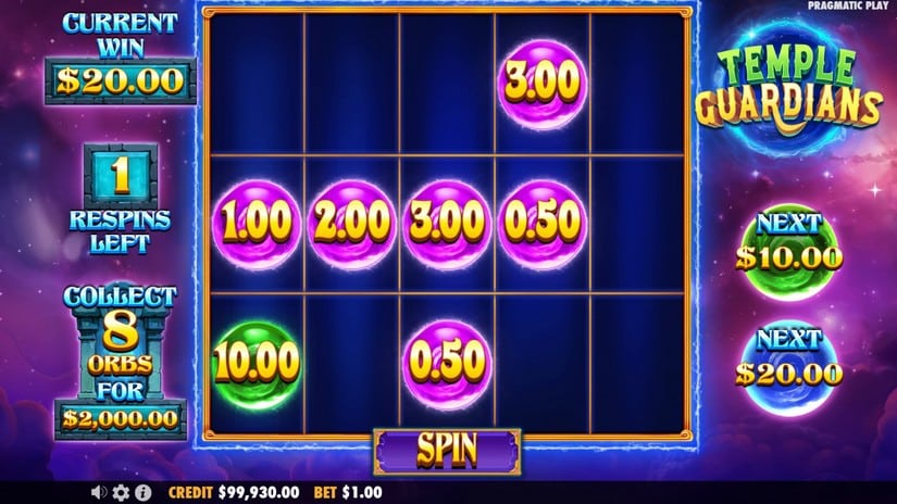 Temple Guardians slot screen 4