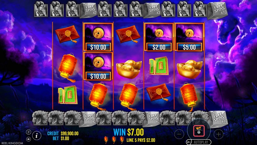 Floating Dragon Wild Horses slot screen 4