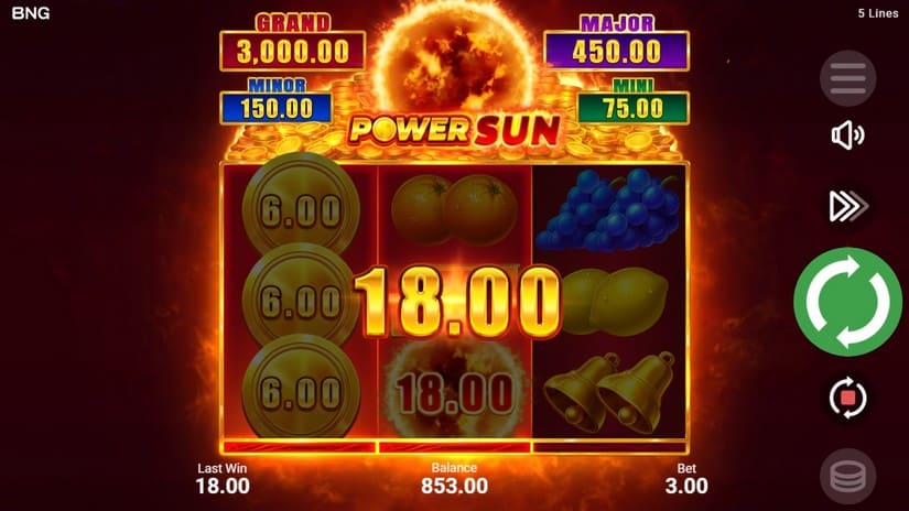 Power Sun slot screen 2
