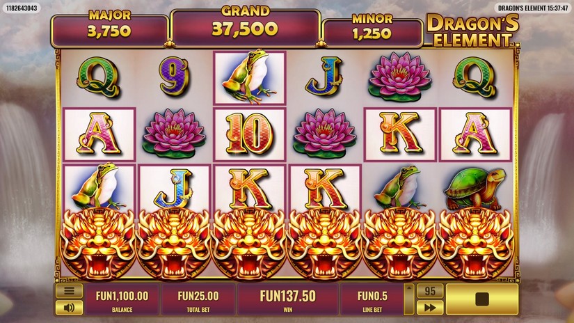 Dragon’s Element slot screen 3