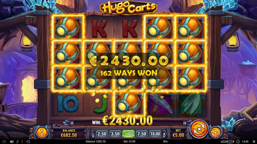 Hugo Carts slot screen 7