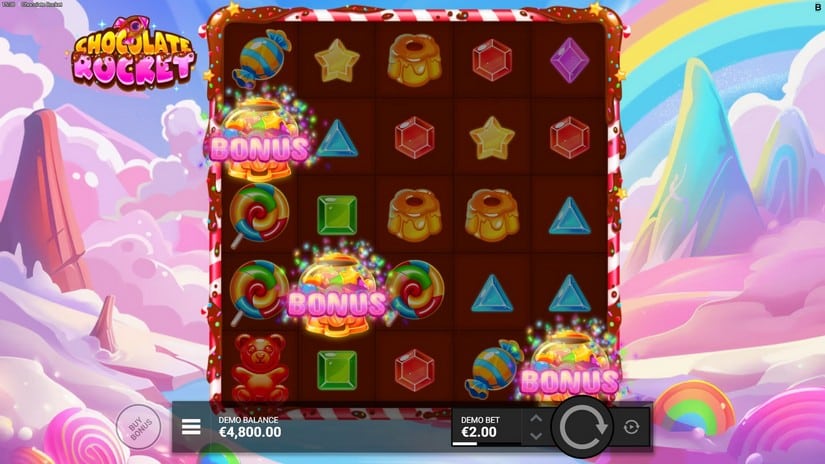 Chocolate Rocket slot screen 2