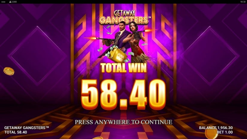 Getaway Gangsters slot screen 5