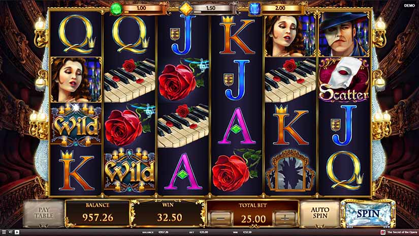 The Secret of the Opera slot screen 3