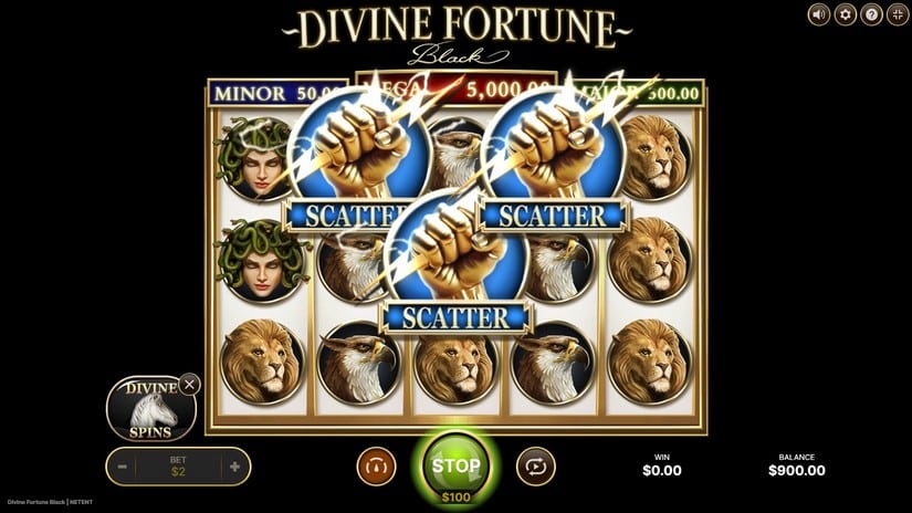 Divine Fortune Black slot screen 2