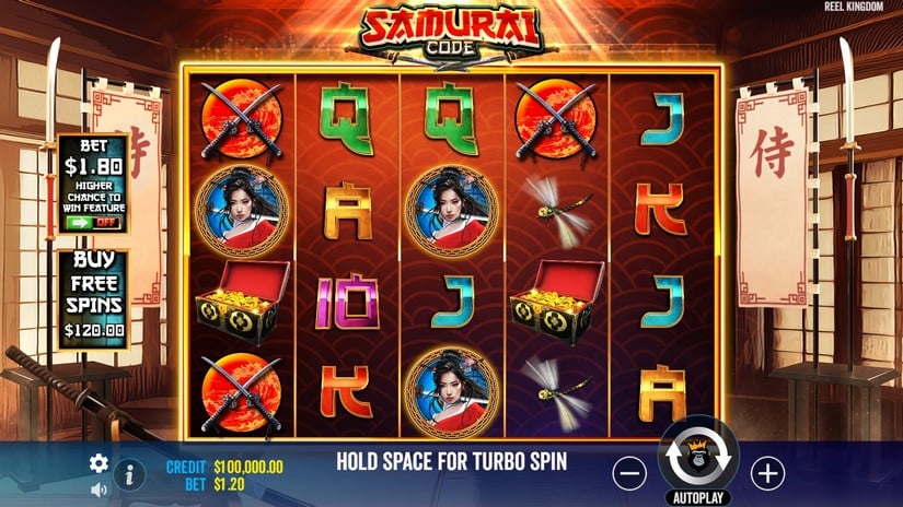 Samurai Code slot screen 1