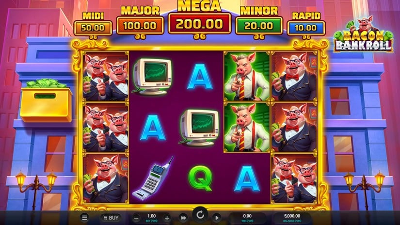 Bacon Bankroll slot screen 1