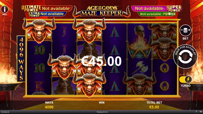 Age Of The Gods Maze Keeper slot screen 3
