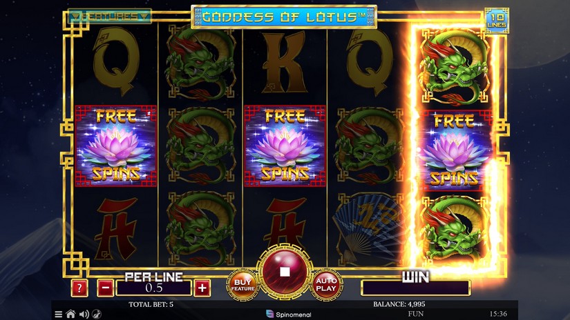 Goddess Of Lotus 10 Lines slot screen 3
