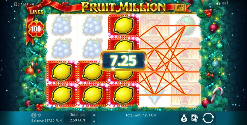 Fruit Million slot screen 2