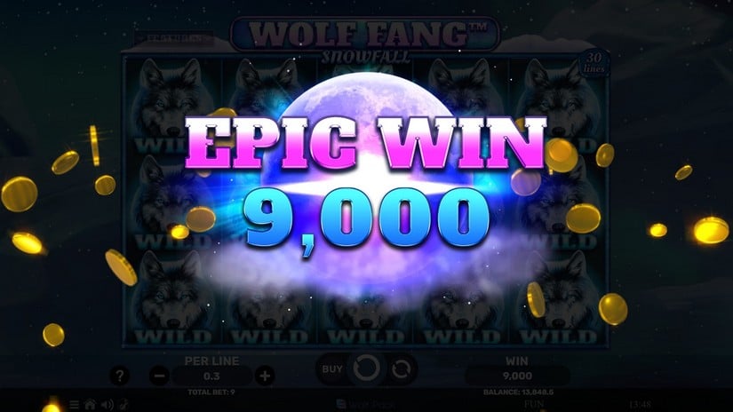 Wolf Fang Snowfall slot screen 6