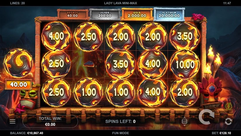 Lady Lava Mini-Max slot screen 5