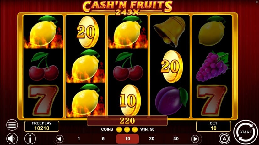 Cash’n Fruits 243 X slot screen 3