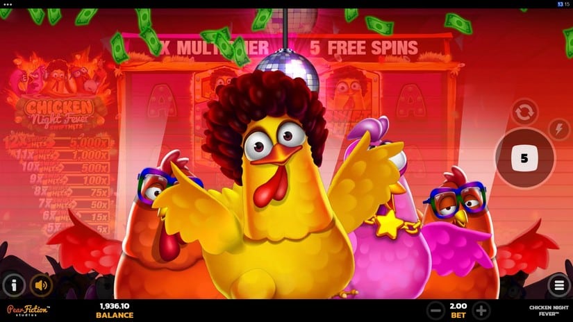 Chicken Night Fever slot screen 4