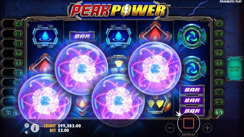Peak Power slot screen 3