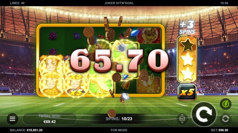 Joker Hit ‘n’ Goal slot screen 5