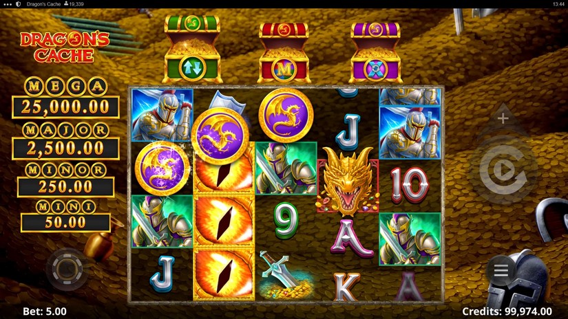 Dragon’s Cache slot screen 4