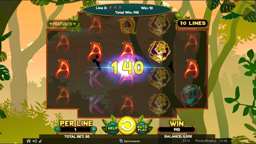 Wacky Monkey slot screen 2