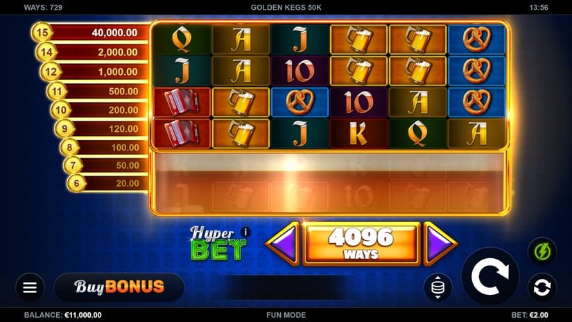 Golden Kegs 50K slot screen 1