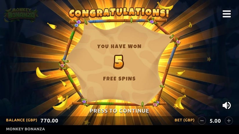 Monkey Bonanza slot screen 3
