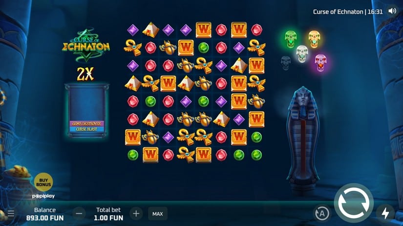 Curse of Echnaton slot screen 3