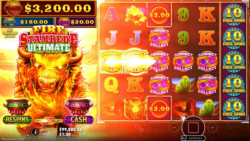 Fire Stampede Ultimate slot screen 2