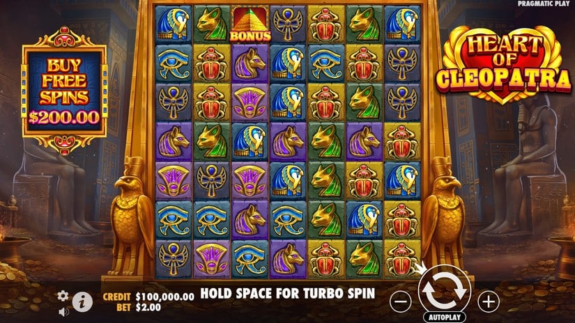 Heart of Cleopatra slot screen 1