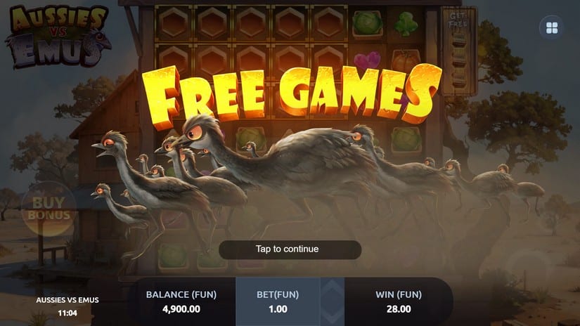 Aussies vs Emus slot screen 4