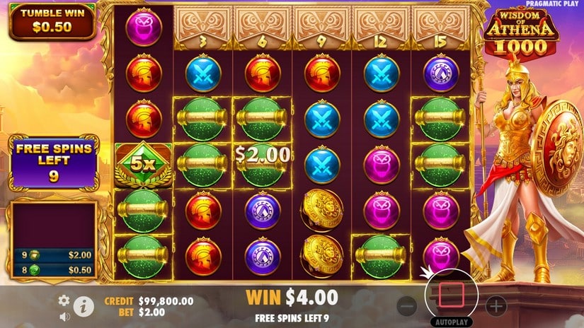 Wisdom of Athena 1000 slot screen 4