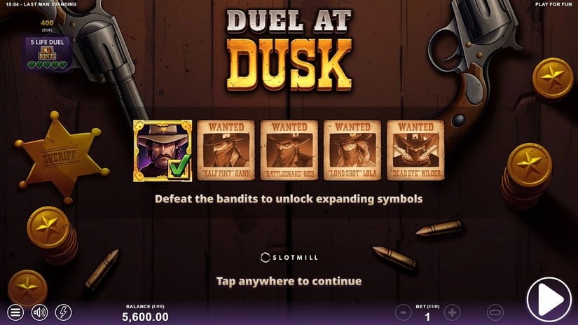 Last Man Standing slot screen 3